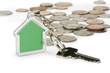Foto: Coins and house key ring Coins and house key ring