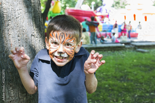 Photo: Child with painted face Child with painted face