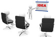 meeting with a 3d people in a presentation