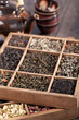 assortment of dry tea