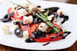 Tomato salad with feta and olives