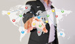 Man with Touchscreen