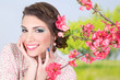 Romantic girl with flowers