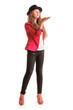 laughing stylish teenage