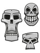 Vector: Monster and zombie skulls Monster and zombie skulls