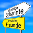 Vektor: schild lr fluechtige bekannte wirkliche freunde I schild lr fluechtige bekannte wirkliche freunde I