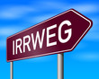 Vektor: schild r irrweg I schild r irrweg I