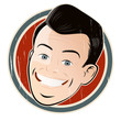 Vektor: retro cartoon mann retro cartoon mann