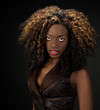 Photo: Beautiful African American woman with gorgeous lips and big hair Beautiful African American woman with gorgeous lips and big hair