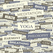 YOGA. Word cloud concept illustration.  