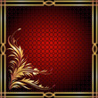 Background with golden ornament