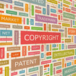 COPYRIGHT. Word cloud concept illustration.  