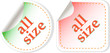 all size clothing stickers label set