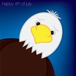 Vector: Eagle "Happy 4th of July" card in vector format. Eagle "Happy 4th of July" card in vector format.