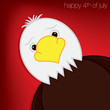 Vector: Eagle "Happy 4th of July" card in vector format. Eagle "Happy 4th of July" card in vector format.