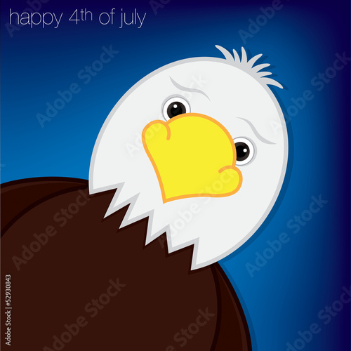 Vector: Eagle "Happy 4th of July" card in vector format. Eagle "Happy 4th of July" card in vector format.