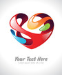 Vector illustration of a stylized heart