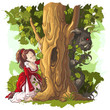 Beauty and the Beast fairy fale cartoon illustration