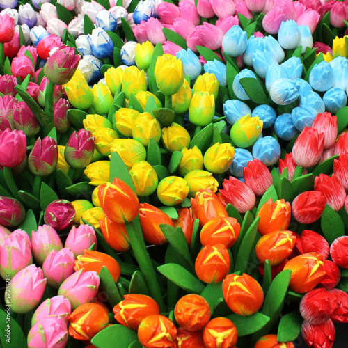 Photo: Pays-bas - Tulipes en bois, Pays-bas - Tulipes en bois,