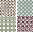 Illustration: Set of detailed repeating damask patterns Set of detailed repeating damask patterns