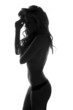Silhouetted sexy woman