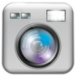 App Icon with Camera Lens and Flash Light