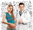 Photo: Pregnant Woman With Doctor Pregnant Woman With Doctor