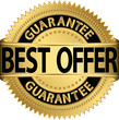Vektor: Best offer guarantee golden label, vector illustration Best offer guarantee golden label, vector illustration