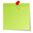 Green Stick Note & Red Pin