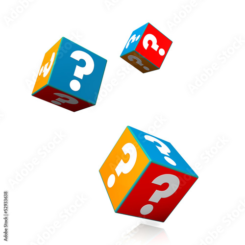 Illustration: Colorful Question Cubes Colorful Question Cubes