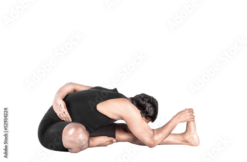 Photo: Yoga forward bending pose Yoga forward bending pose