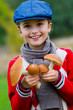Mushrooms picking, season for mushrooms.