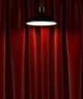 lamp and curtains