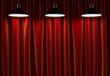 lamp and curtains