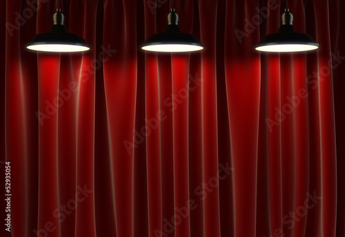 Photo: lamp and curtains lamp and curtains
