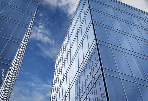 Photo: two office buildings two office buildings