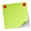 Vektor: Green Stick Note Red Magnets Green Stick Note Red Magnets