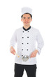Photo: asian male chef with isolated white background asian male chef with isolated white background