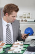 real estate businessman in his office