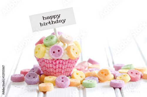 Photo: Birthday cupcake Birthday cupcake