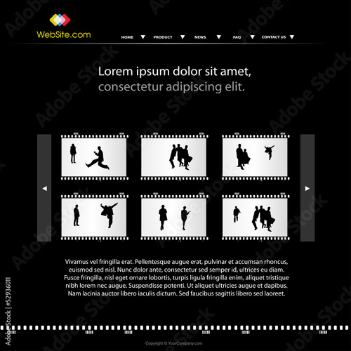 Vector: modern personal photo web site template modern personal photo web site template