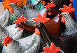 ceramic chickens.