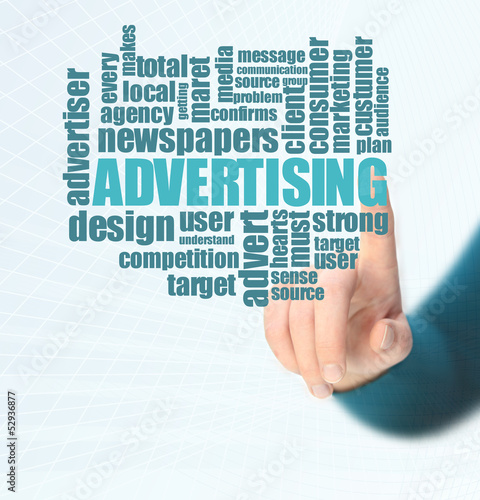 Photo: Advertising word cloud Advertising word cloud