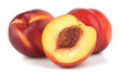Nectarine fruit isolated on white background