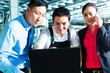 Photo: Worker or production manager in a textile factory Worker or production manager in a textile factory