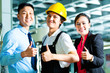 Photo: Worker, Production manager and owner in factory Worker, Production manager and owner in factory