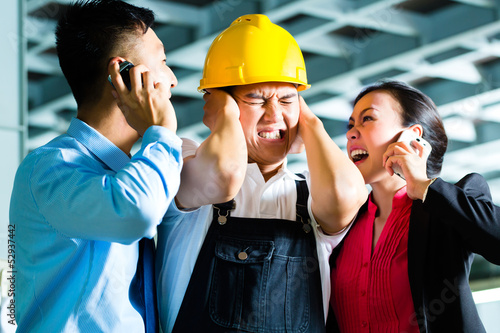 Photo: Foreman, Manager and shift supervisor in factory Foreman, Manager and shift supervisor in factory
