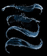 Photo: Water splash isolated on black background Water splash isolated on black background