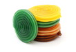 licorice wheels gums isolated