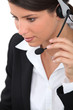 Young woman with headset